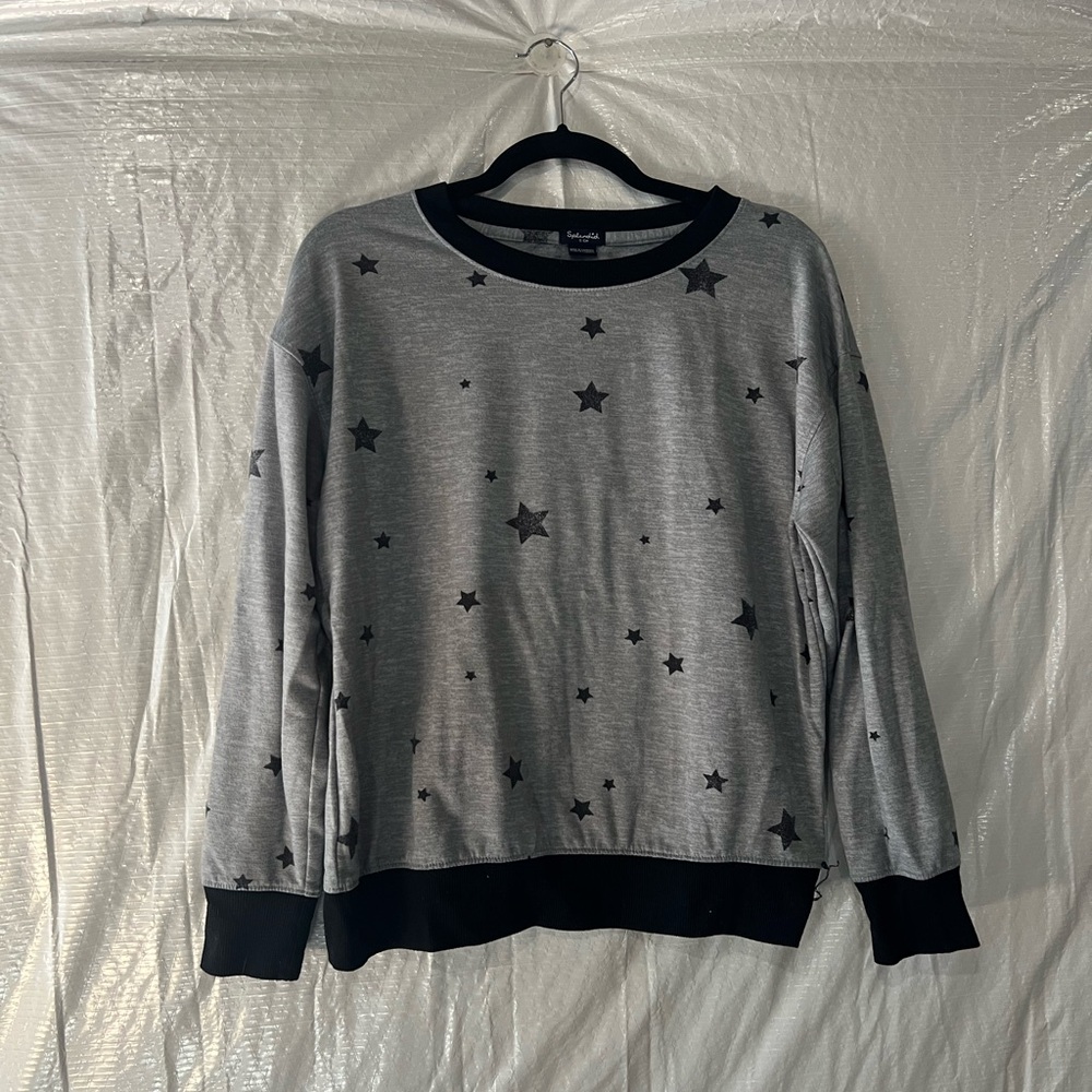 Splendid Gray Star Sweater Size Small